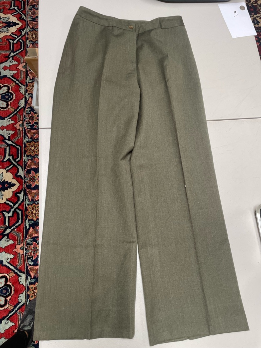 Vintage Harvé Benard khaki green trousers/pants  Size 6 #trousers #khaki